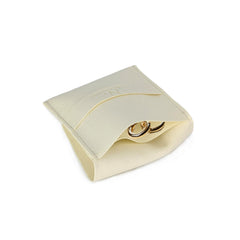 The Suede Earring Pouch in Cream Nemi London