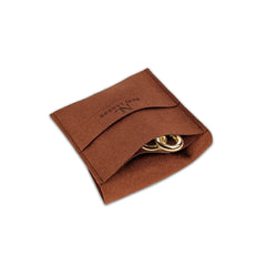 The Suede Earring Pouch in Tan Nemi London