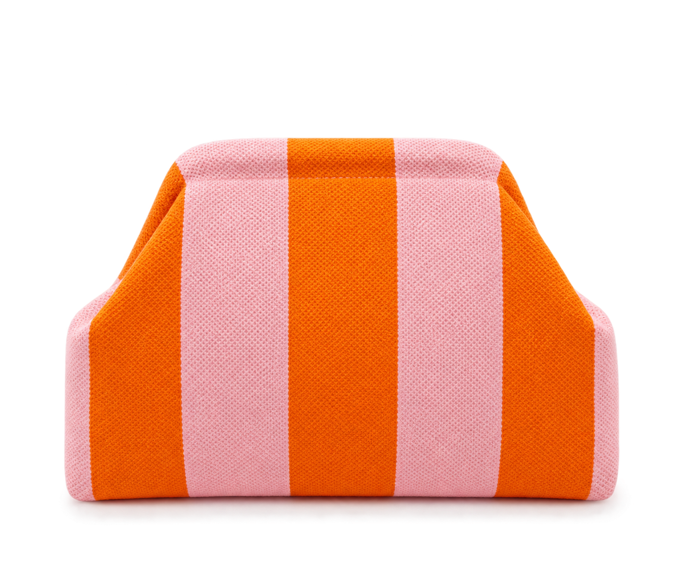 The Colour Block Clutch in Orange & Pink Nemi London