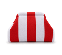The Colour Block Clutch in Lilac and Red Nemi London