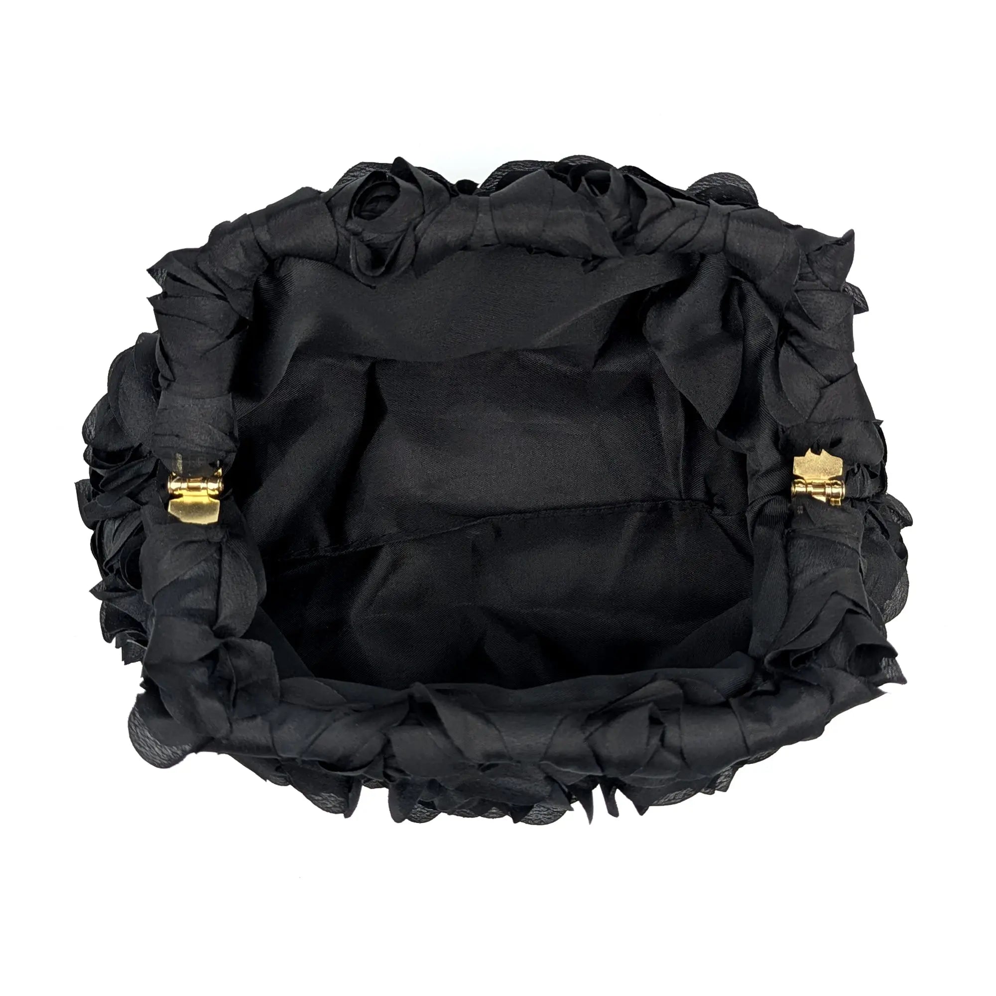 Rose Petal Clutch Bag - Black Orchid | NEMILDN
