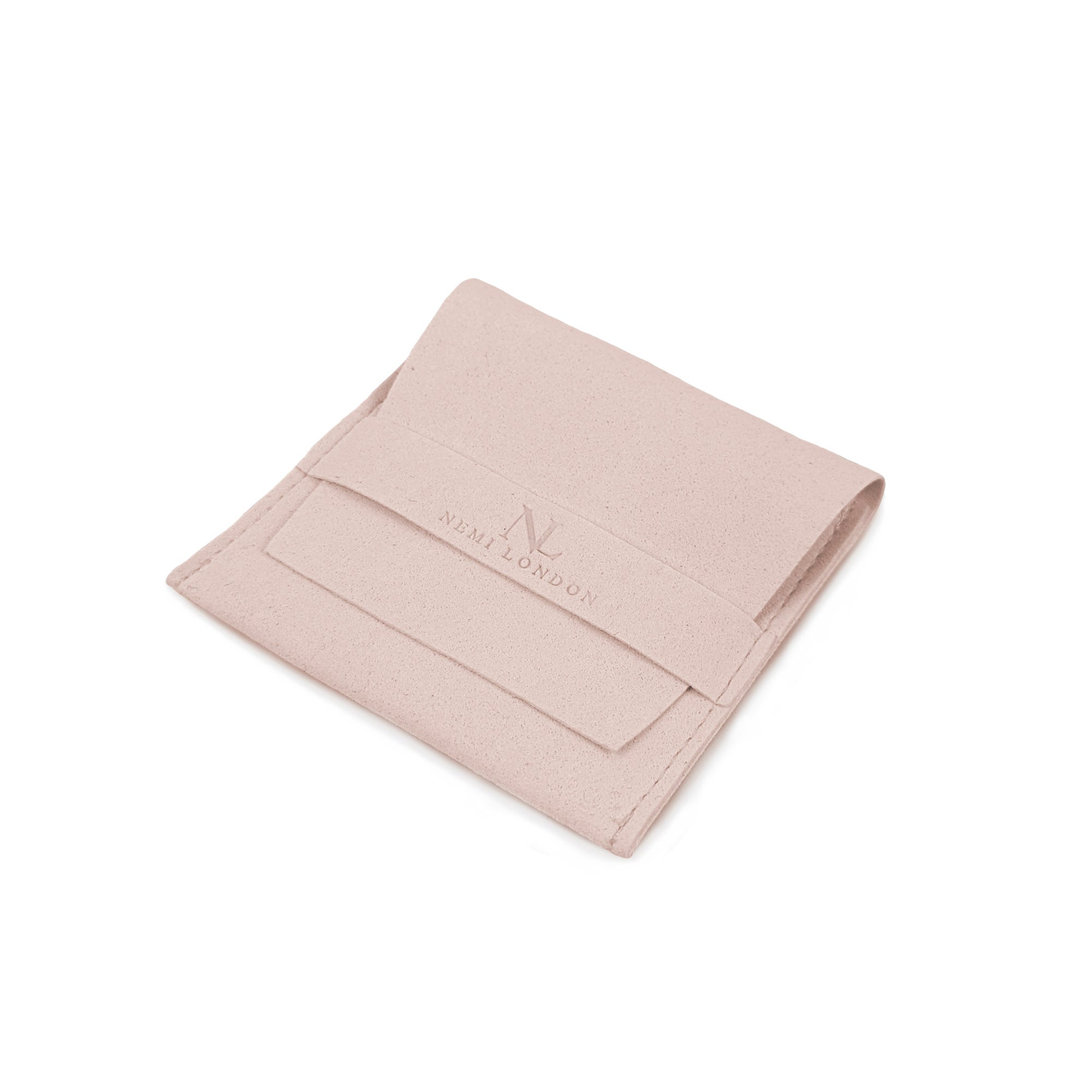The Suede Earring Pouch in Mink Nemi London