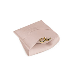 The Suede Earring Pouch in Mink Nemi London