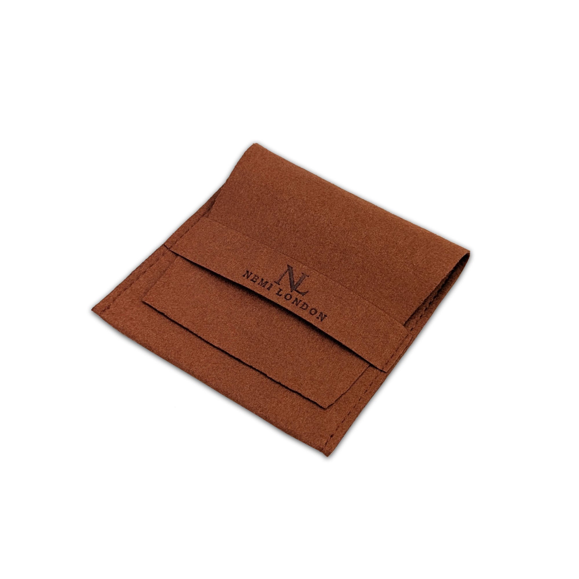 The Suede Earring Pouch in Tan Nemi London