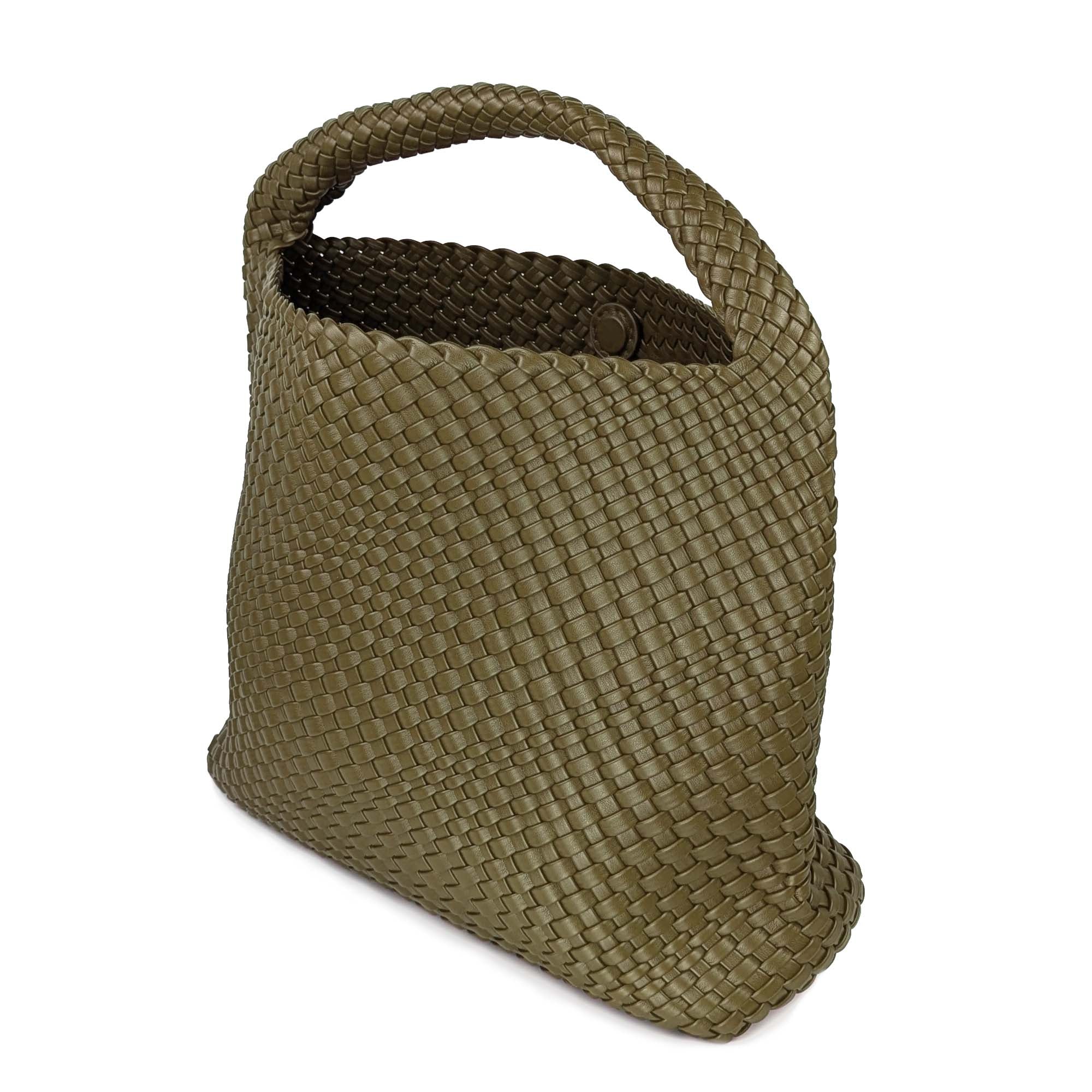 The Amara Woven Bag - Olive Green Nemildn