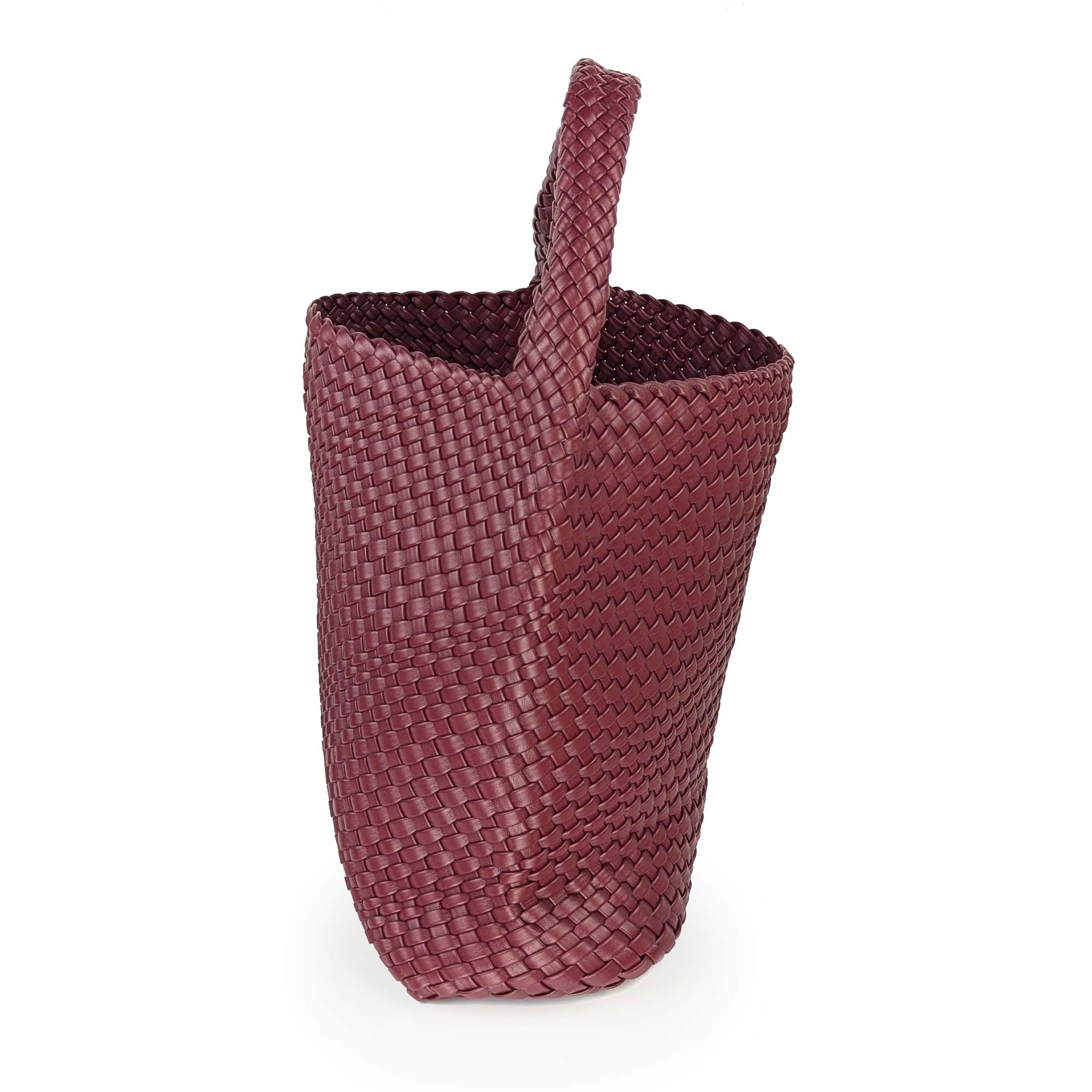 The Amara Woven Bag - Wine Red Nemildn