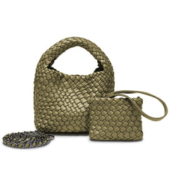 The Mini Amara Bag in Olive Green Nemi London